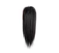 Coleta Postiza Extensiones de cola caballo sintéticas con clip for mujer, postizo corto liso y castaño pinza Coleta(2)