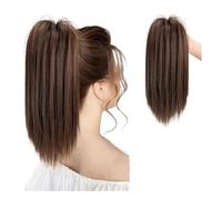 Coleta Postiza Extensiones de cola caballo sintéticas cortas y rectas con pinzas resistentes al calor Coleta(8-30C)