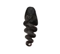 Coleta Postiza Extensiones de cola de caballo con clip de cabello humano for mujeres negras, ondas rizadas, piezas gruesas de aspecto natural, cola de caballo (25-66 cm) ponytail extension(26inches)