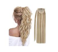 Coleta Postiza Extensiones de cola de caballo de cabello humano de 14 a 22 pulgadas con reflejos, extensiones de cola de caballo 100% reales ponytail extension(14inches)
