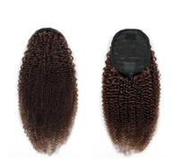 Coleta Postiza Human Hair Afro Kinky Curly Drawstring Ponytail for Black Women Afro Puff Pony tail Extension ponytail extension(4#,20“)