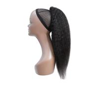 Coleta Postiza Yaki Kinky Straight Ponytail,Drawstring Human Hair Extension Hairpiece for Women ponytail extension(26 inch)