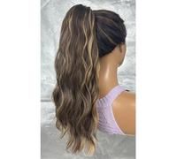 Coleta Sintética Ondulada De 45 Cm Para Mujer: Extensión De Cola De Caballo Sintética Con Cordón