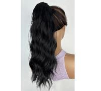 Coleta Sintética Ondulada De 45 Cm Para Mujer: Extensión De Cola De Caballo Sintética Con Cordón