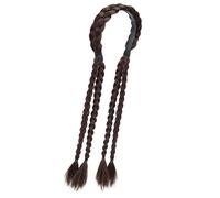 Coleta trenzada, lazo elástico, postizo, ajuste seguro, moño, fibra sintética para estilos de vida activos, pelucas