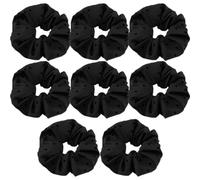 Coletero Corbatas de lunares for mujer, coleteros estampados con lazo y corazón grande, sostenedor cola caballo gris negro(8PCS-6)
