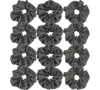 Coletero Corbatas de lunares for mujer, coleteros estampados con lazo y corazón grande, sostenedor cola caballo gris negro(12PCS-Grey)