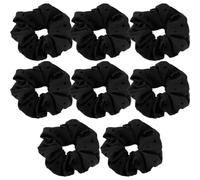 Coletero Corbatas de lunares for mujer, coleteros estampados con lazo y corazón grande, sostenedor cola caballo gris negro(8PCS-5)