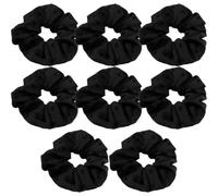 Coletero Corbatas de lunares for mujer, coleteros estampados con lazo y corazón grande, sostenedor cola caballo gris negro(8PCS-4)
