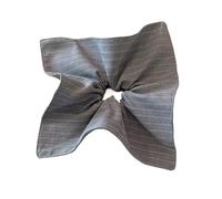 Coletero cuadrado Bufanda cuadrada de tela a rayas, diadema for el intestino grueso, accesorio for cabello cola caballo bajo temperamento, 1/3 Uds(Dark grey)