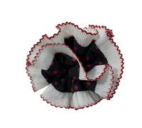 Coletero de encaje con puntos para mujeres y niñas, multicapa, elástico, para peinar el cabello, accesorio para peinar el cabello