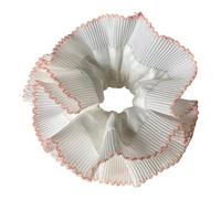 Coletero de gran tamaño para cabello grueso, coleteros gigantes de encaje y cuadros con bordado de doble capa, lazos elásticos con volantes, soportes para cola de caballo, cuerdas y pulseras elegantes