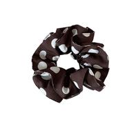 Coletero de Lunares Para Mujer 1pc Double-layer Polka Dot Fungus Side Large Intestine Scrunchie, Elegant Tied Buns And Ponytails Head Rope For Daily(1pc brown)