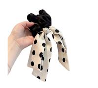 Coletero de Lunares Para Mujer 1PC Elegant Women's Hair Tie With Polka Dot Stylish Bow, Vintage Luxurious Hair Rope Accessory(Color2)