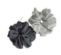 Coletero de Lunares Para Mujer 2 Pcs Cute Dot Chiffon Scrunchies Women Girl Elastic Hair Rubber Band Accessories Tie Hair Ring Rope Headdress Headwear