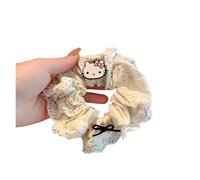 Coletero de Lunares Para Mujer 2pcs Beige Hair Ring Gentle Hair Accessories Personalized Polka Dot Stitching Hair Rope Cute Cat Hair Rope