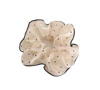 Coletero de Lunares Para Mujer 2pcs Spring Fairy Style White Lace Floral Elastic Hair Bands Women Polka Dot Hair Ropes Ties Kawaii Scrunchies(Color 2)