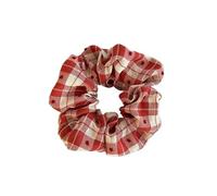 Coletero de Lunares Para Mujer Dot Plaid Scrunchies Women Girls Elastic Hair Rubber Bands Accessories Tie Hair Ring Rope Headdress Headwear Ornament(Red Plaid)