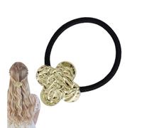 Coletero de metal para el cabello, pulsera de cola de caballo de metal | Muñequera geométrica Soportes para coletas Coletas de caballo Corbatas para el pelo - Pinza para coleta, elasti