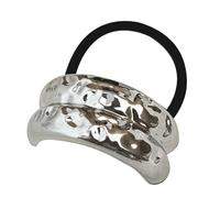 Coletero de metal para el pelo, puños, cola de caballo, soporte para cola | de caballo único, cómoda diadema de metal para los desplazamientos diarios, cenas, excursiones de ocio