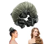 Coletero de rizos sin calor, almohada de satén, diadema sin calor, artículo de moda para salir, para mujeres, cabello corto y largo (matcha)
