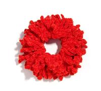 Coletero De Tela Adorno de cuerda terciopelo elástico for el cabello, tocado color puro, accesorios for coletero, coleteros, diademas for(Red)