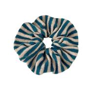 Coletero De Tela Bandas elásticas for el pelo de lana tejidas a rayas for mujeres y niñas, coleteros, diademas, accesorios invierno(Blue stripes)