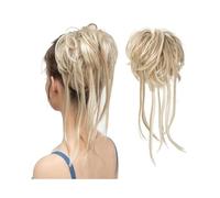 Coletero Extensiones de cabello sintético con moño desordenado, elástico y ondulado natural for mujer Extensión(Dirty Blonde)