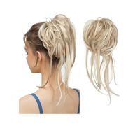 Coletero Extensiones de cabello sintético con moño desordenado, elástico y ondulado natural for mujer Extensión(24BH613)