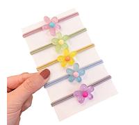 Coletero luminoso con flores, coletero que brilla en la oscuridad, gomas para el pelo para niñas, lindas diademas, flores, cola de caballo, coleta para niñas