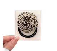 Coleteros 1/2 piezas de gomas elásticas for el pelo con estampado leopardo y rosas, accesorios bonitos dulces for coletas Para la mujer(Color-1)