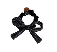 Coleteros Coletero con lazo a rayas a cuadros, estilo retro, moños atados y coleta baja(Color-01)