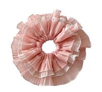 Coleteros de encaje de gran tamaño elásticos para el pelo, con cuerda para mujer, cómoda corbata