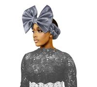 Coleteros de pelo con lazo de moda para mujeres africanas, peinados de poliéster transpirable para ocasiones especiales, diadema tradicional africana