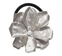 Coleteros de pelo de gran tamaño con diseño de flores metálicas para el pelo, banda elástica para el pelo, decoración para el cabello