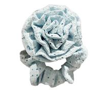 Coleteros de pelo de gran tamaño con diseño de rosas y lazos elásticos gruesos para mujer, adornos de flores