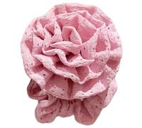 Coleteros de pelo de gran tamaño con diseño de rosas y lazos elásticos gruesos para mujer, adornos de flores