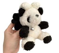 Coleteros de pelo de panda de felpa para mujer, anillos elásticos para el pelo, donuts, coletero para el pelo, diadema para niñas