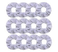 Coleteros de Satén 12 coleteros de terciopelo blancos, negros, azules, verdes, morados, rojos y rosas, accesorios for el cabello for mujeres niñas(WHITE)