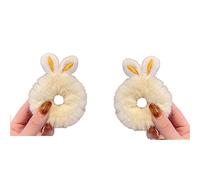 Coleteros elásticos de felpa con orejas de conejo