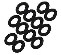 Coleteros Elásticos de Jacquard Negros 20 Piezas para Mujer