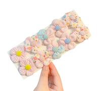 Coleteros elásticos florales para niñas y mujeres, lazos para el pelo, pulseras para el pelo, soporte para cola de caballo para mujeres