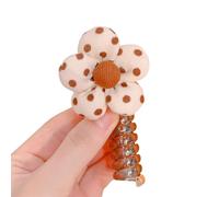 Coleteros elásticos para el pelo de color caramelo para niños y niñas, con cable de teléfono