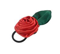 Coleteros hechos a mano con diseño de rosas para coletas de caballo, coletas elásticas de flores para el pelo, joyas hechas a mano, coleteros de flores para mujeres y niñas, color liso rosa