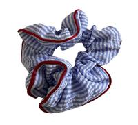Coleteros para el pelo a rayas para mujeres y niñas, con volantes, elásticos y estéticos, para oficina