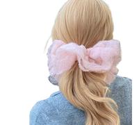 Coleteros para el pelo con diseño de rosas grandes y elásticos franceses, accesorios para el cabello para varios peinados