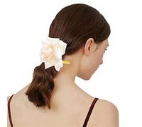 Coleteros para el pelo con diseño de rosas para mujer, coleta de caballo, lazo para el pelo, banda elástica con flores