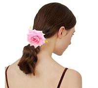 Coleteros para el pelo con diseño de rosas para mujer, coleta de caballo, lazo para el pelo con flores, banda elástica para el pelo