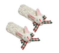 Coleteros para el pelo de felpa con dibujos animados de conejo, diadema para lavar la cara, lindo tocado de animales, accesorio para el cabello, diademas de conejo para mujer, diadema para lavar la