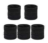 Coleteros para el pelo de poliéster negro elegantes sin Ouchless, tamaño ajustable, soportes suaves para coletas de caballo para mujeres y niñas